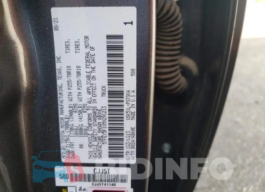 5TFEY5F1XMX291213 Photo# 12