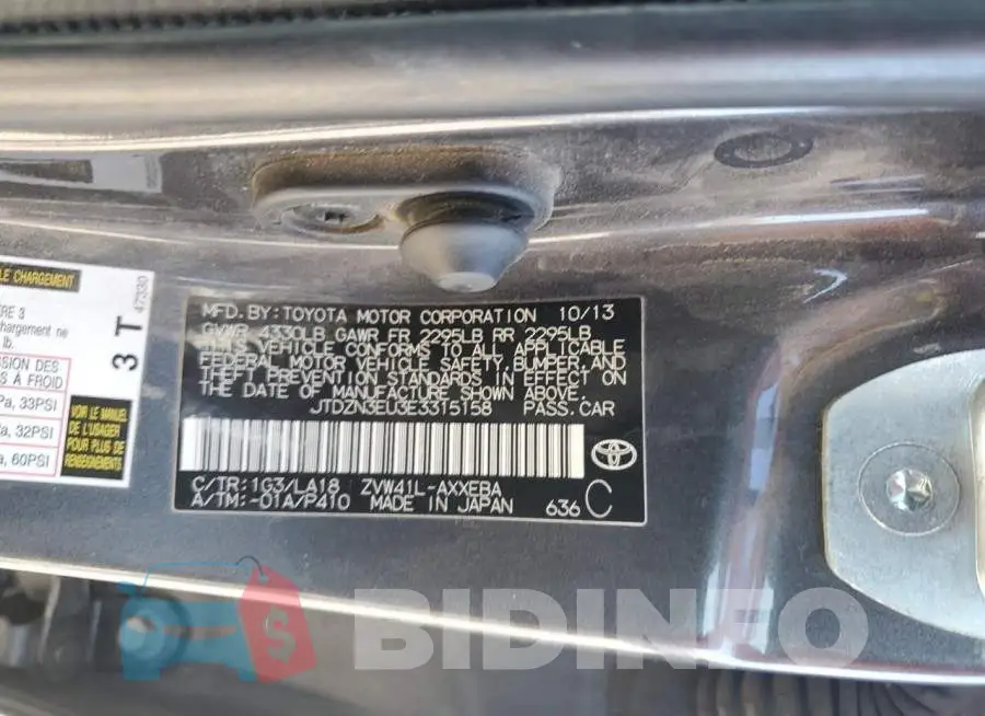 JTDZN3EU3E3315158 Photo# 12