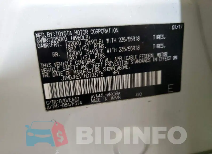 JTMDJREV1HD103715 Photo# 13