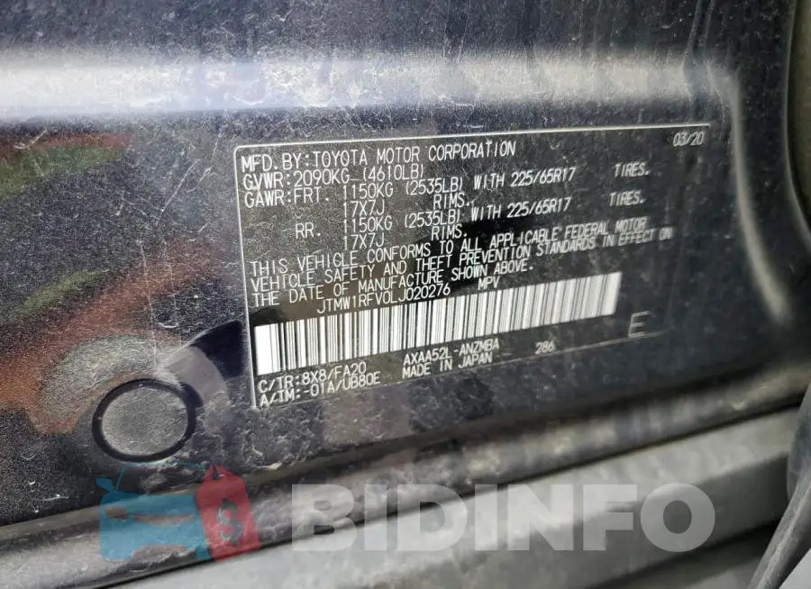 JTMW1RFV0LJ020276 Photo# 12
