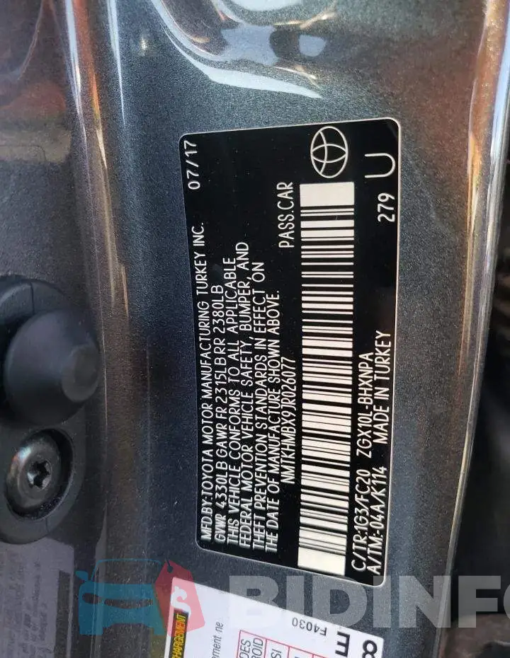 NMTKHMBX9JR026077 Photo# 13