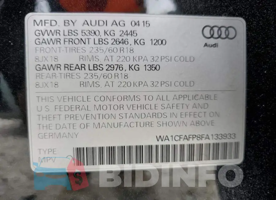 WA1CFAFP8FA133933 Photo# 13