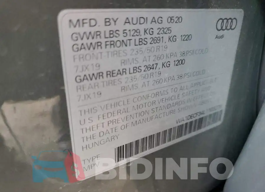 WA1DECF34L1103226 Photo# 14