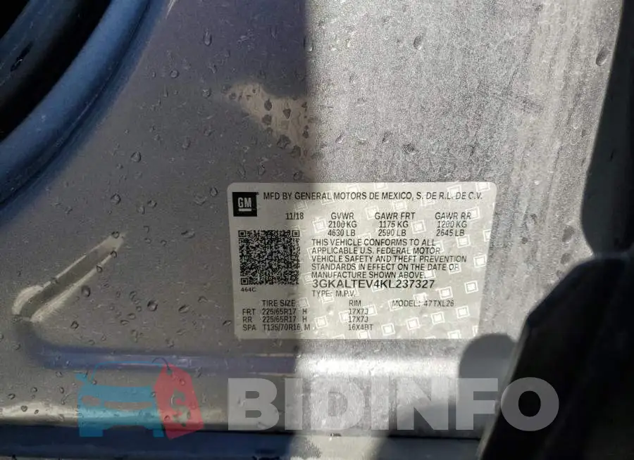 3GKALTEV4KL237327 Photo# 13