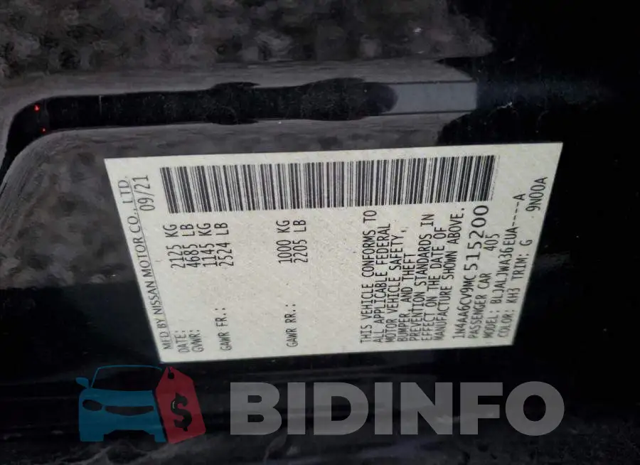 1N4AA6CV9MC515200 Photo# 12