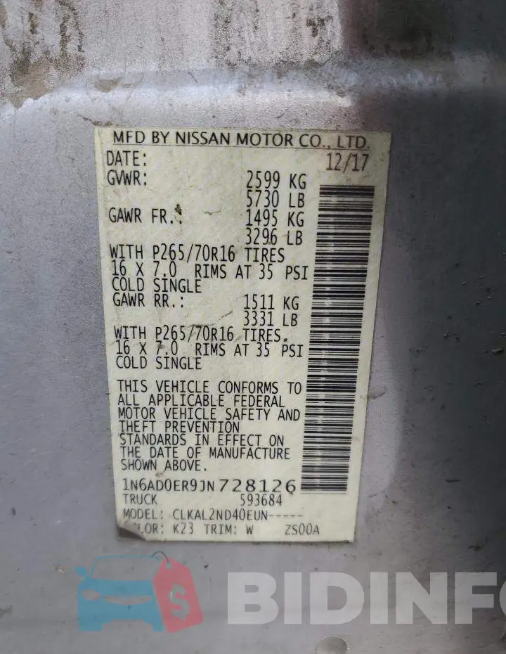 1N6AD0ER9JN728126 Photo# 12