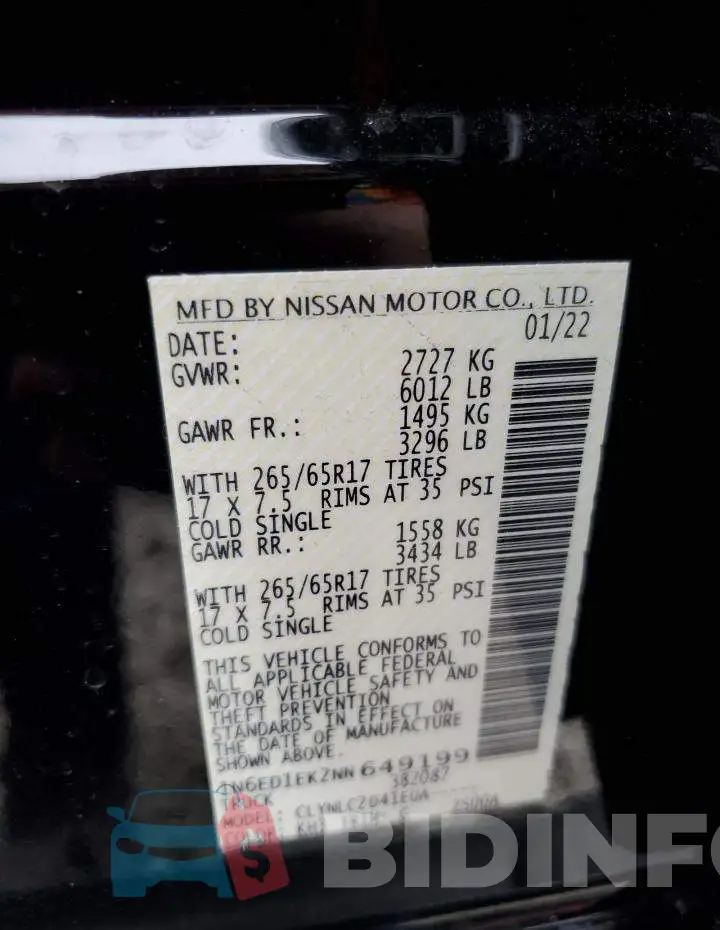 1N6ED1EK2NN649199 Photo# 12
