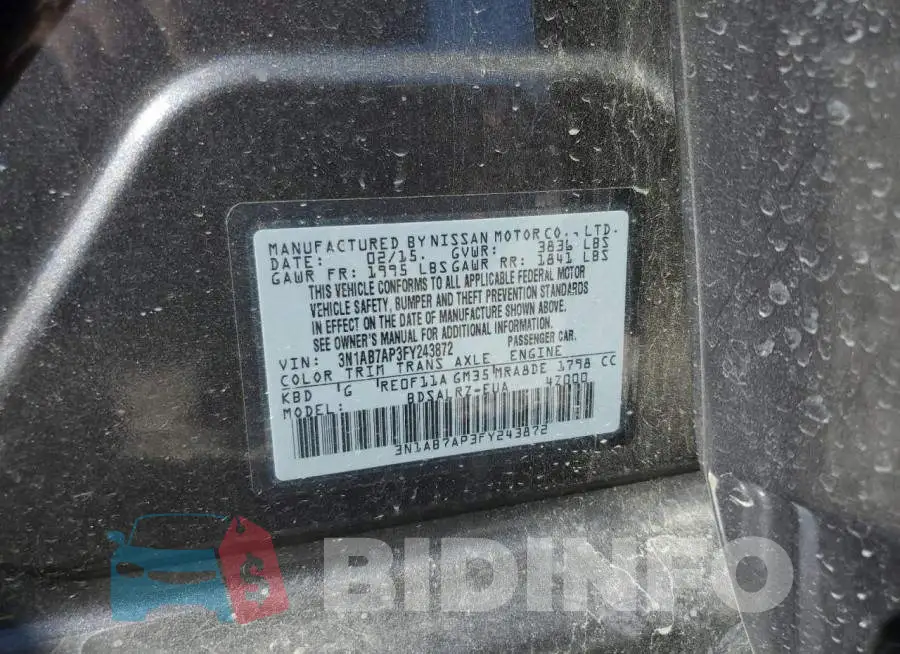3N1AB7AP3FY243872 Photo# 13
