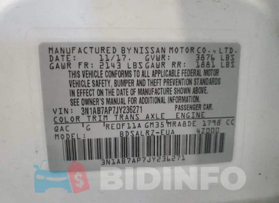 3N1AB7AP7JY236271 Photo# 13