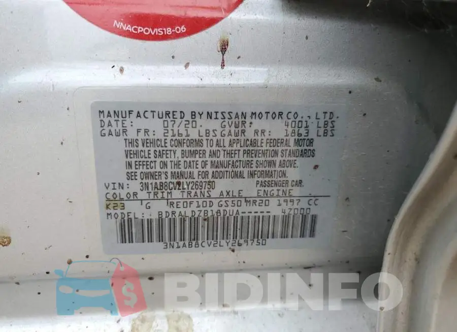 3N1AB8CV2LY269750 Photo# 12