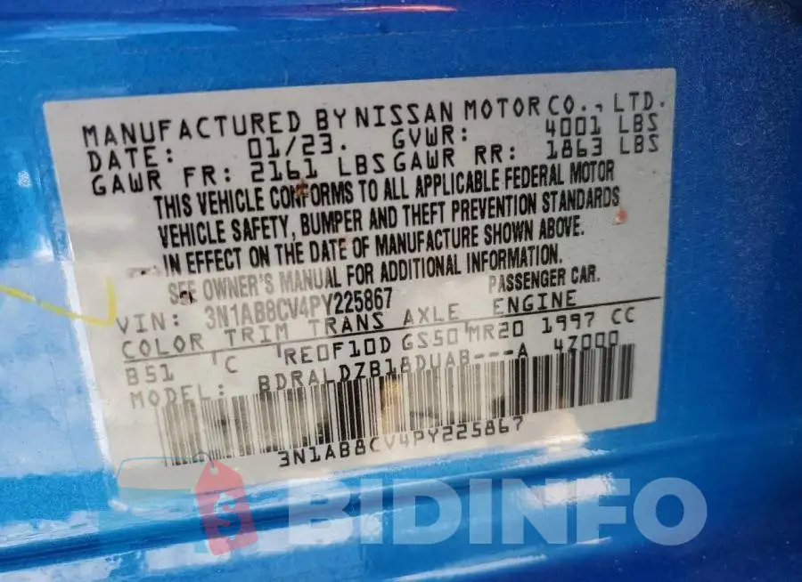 3N1AB8CV4PY225867 Photo# 12