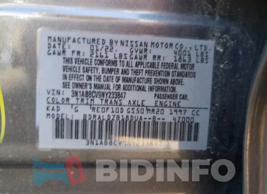 3N1AB8CV9NY233847 Photo# 12