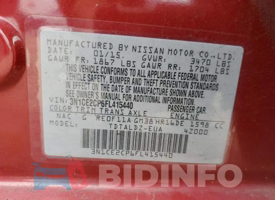 3N1CE2CP6FL415440 Photo# 12