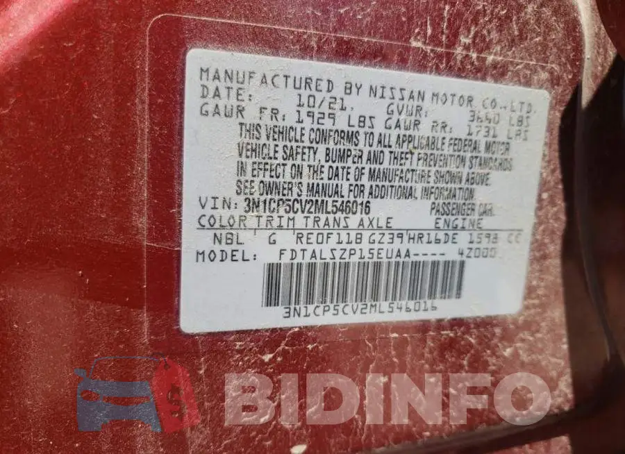 3N1CP5CV2ML546016 Photo# 12