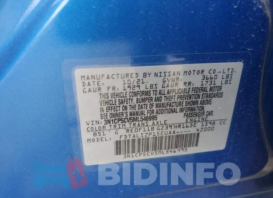 3N1CP5CV5ML546995 Photo# 13