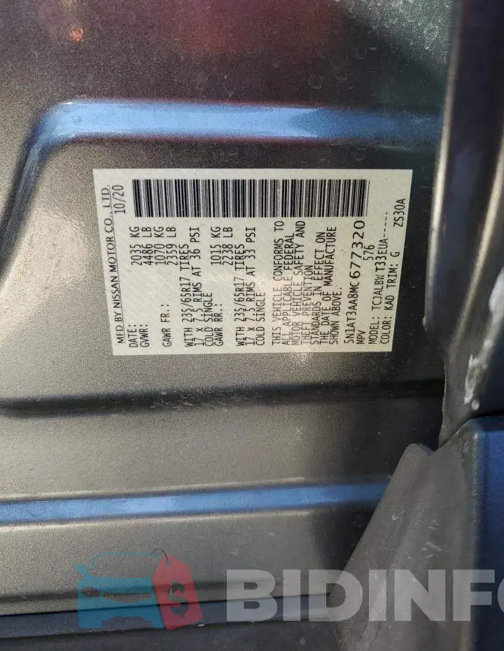 5N1AT3AA8MC677320 Photo# 12