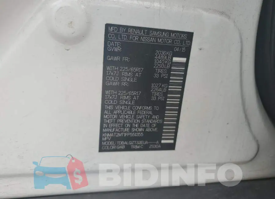 KNMAT2MT1FP551355 Photo# 12