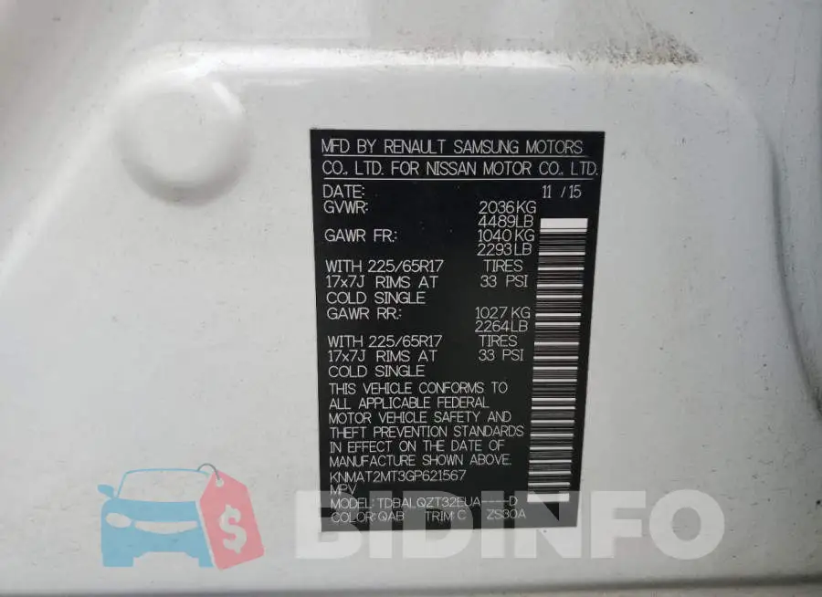 KNMAT2MT3GP621567 Photo# 12