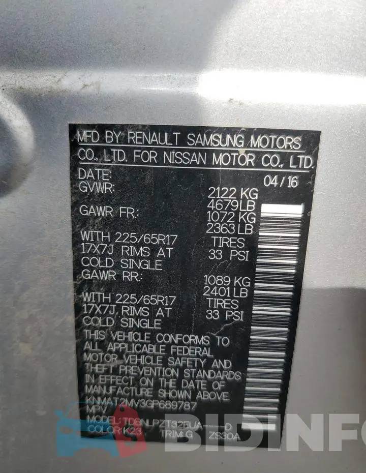 KNMAT2MV3GP689787 Photo# 13