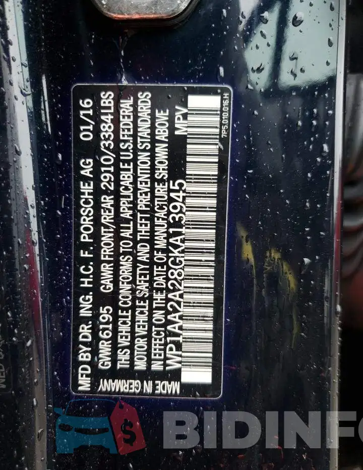 WP1AA2A28GKA13945 Photo# 14