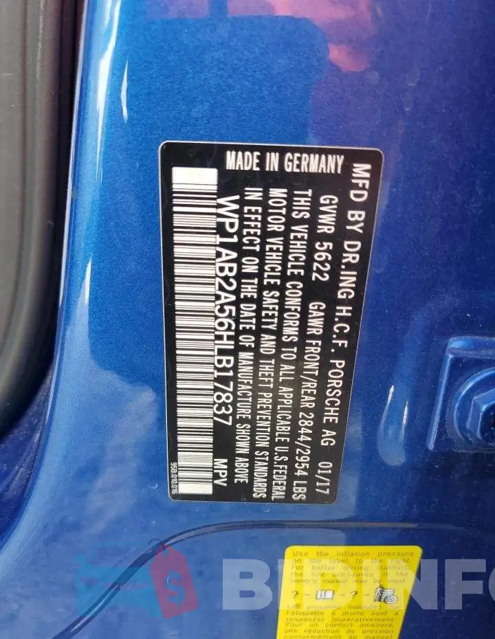 WP1AB2A56HLB17837 Photo# 13