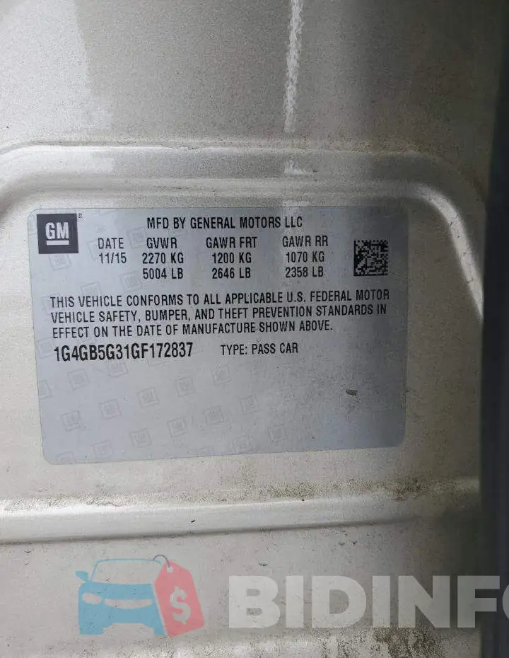 1G4GB5G31GF172837 Photo# 12