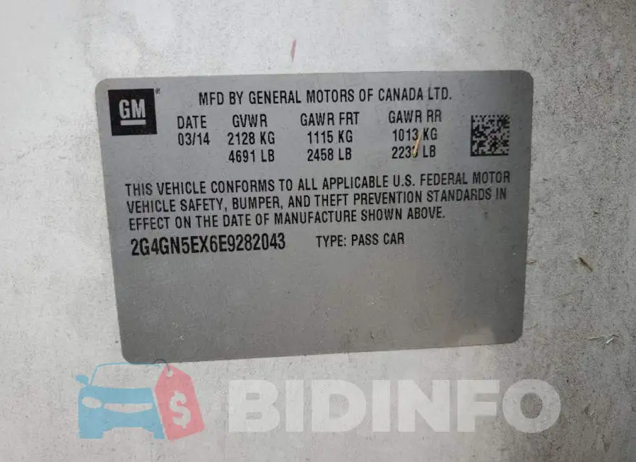 2G4GN5EX6E9282043 Photo# 12