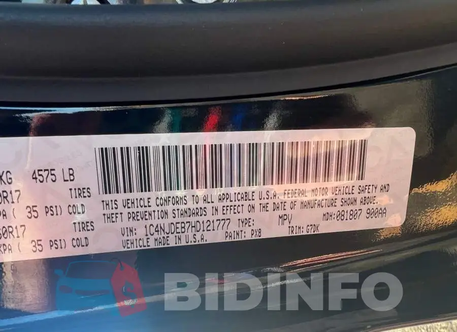 1C4NJDEB7HD121777 Photo# 10
