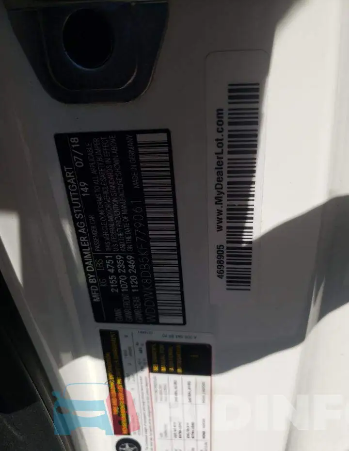 WDDWK8DB5KF779061 Photo# 12