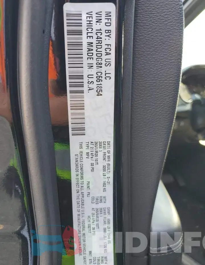 1C4RDJDG8MC661854 Photo# 13