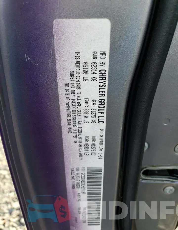 2C3CDXBG3EH215187 Photo# 12