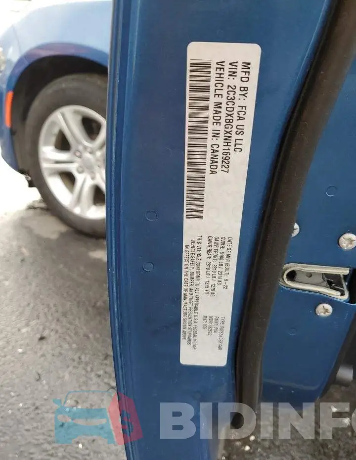 2C3CDXBGXNH169227 Photo# 13