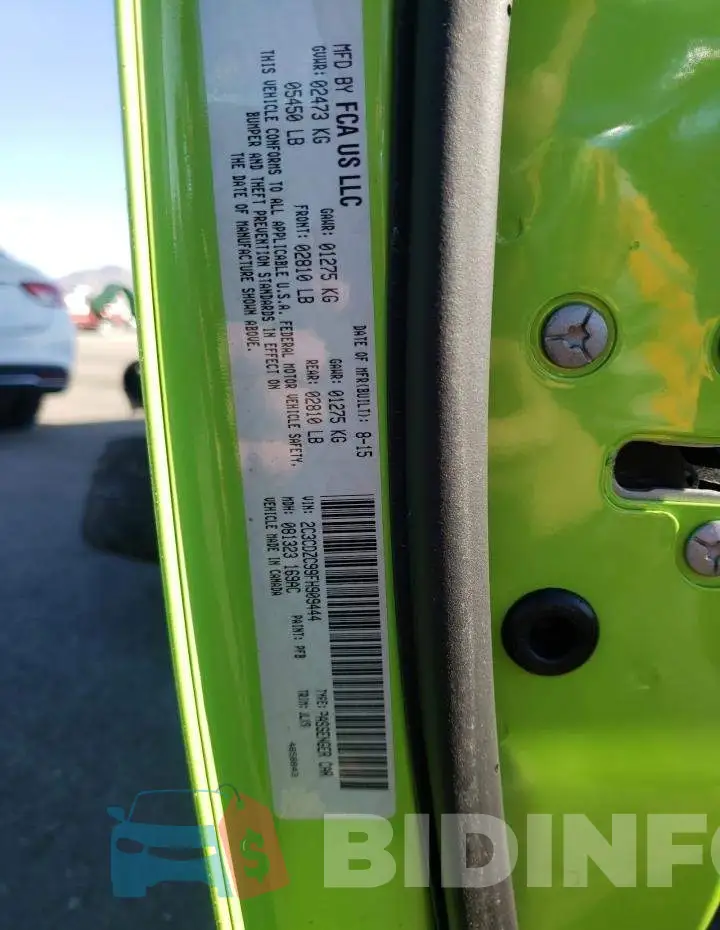 2C3CDZC99FH909444 Photo# 12