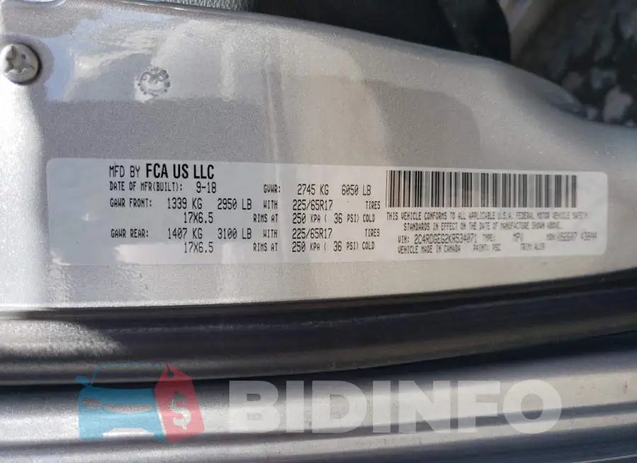 2C4RDGEG2KR534071 Photo# 13