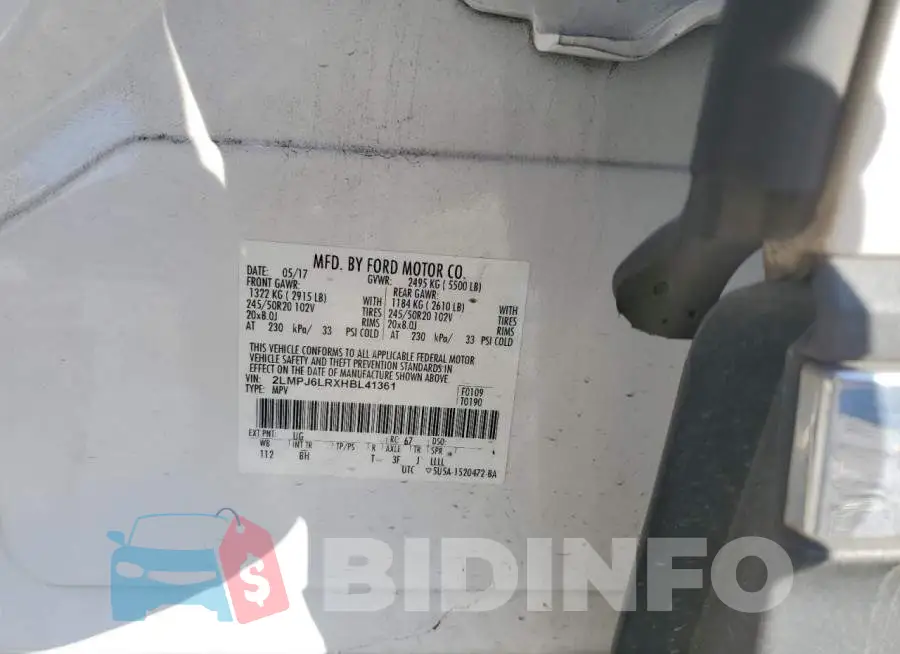 2LMPJ6LRXHBL41361 Photo# 14