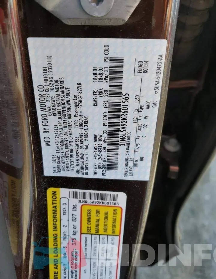 3LN6L5A92KR601565 Photo# 12