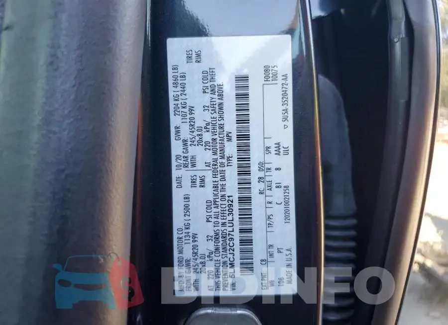 5LMCJ2C97LUL30921 Photo# 14