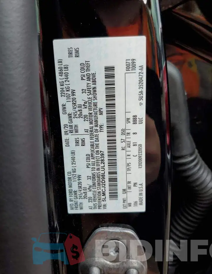 5LMCJ2D98LUL28397 Photo# 14
