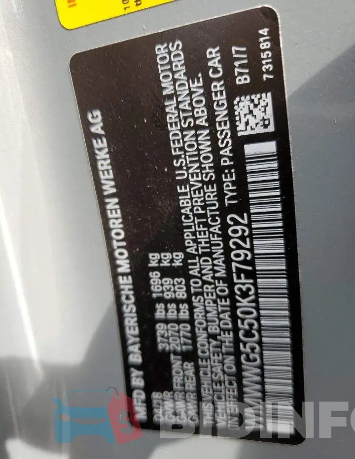 WMWWG5C50K3F79292 Photo# 12