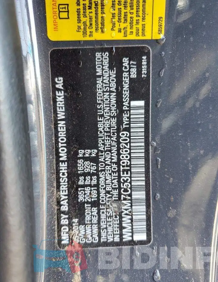 WMWXM7C53ET986209 Photo# 12