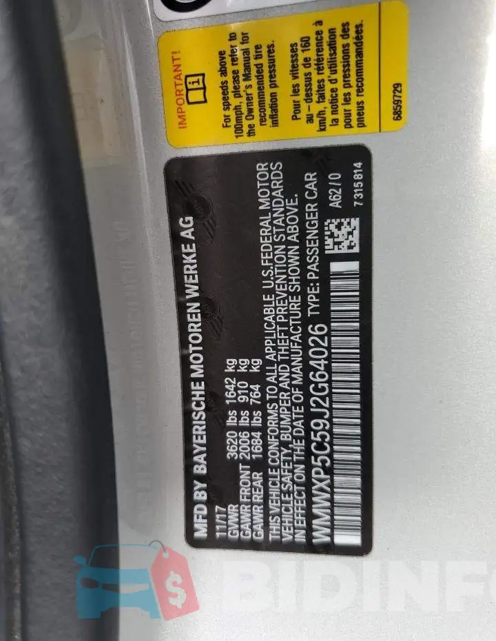 WMWXP5C59J2G64026 Photo# 12