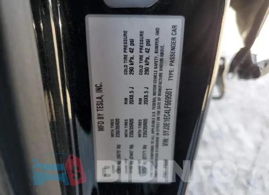 5YJ3E1EC4LF669501 Photo# 12
