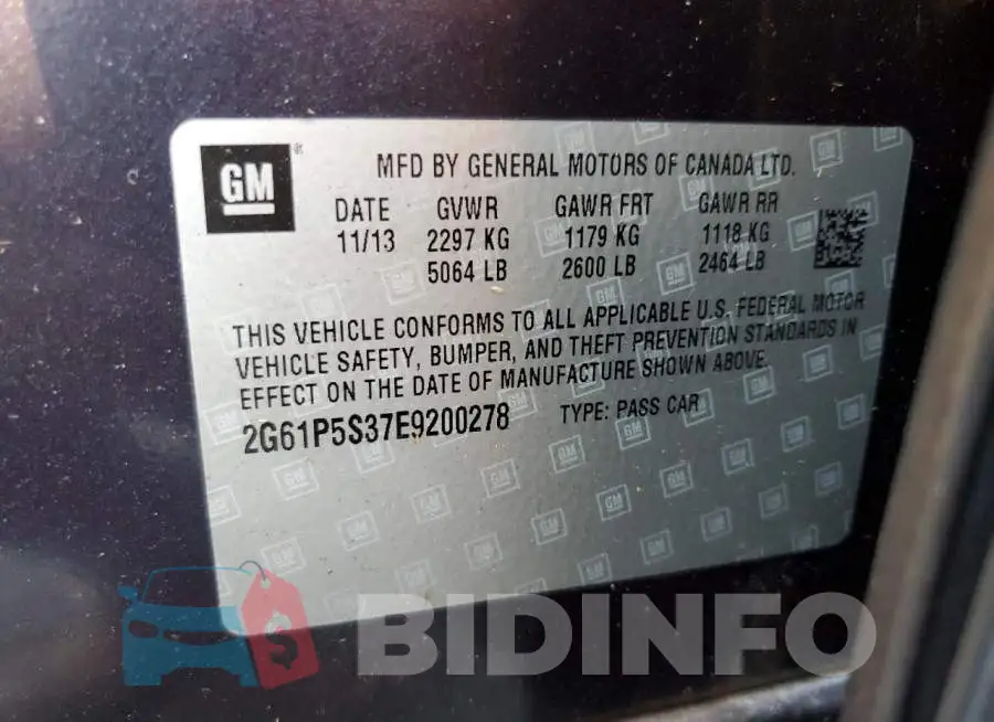 2G61P5S37E9200278 Photo# 12