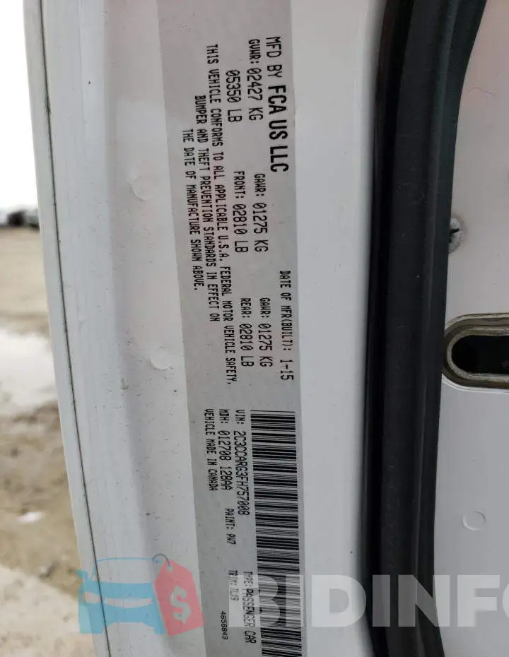 2C3CCARG3FH757008 Photo# 12