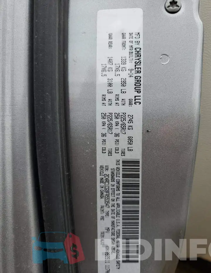 2C4RC1CG9FR553547 Photo# 13