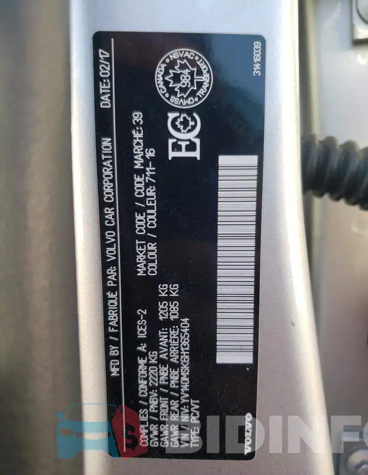 YV140MSK6H1365404 Photo# 12