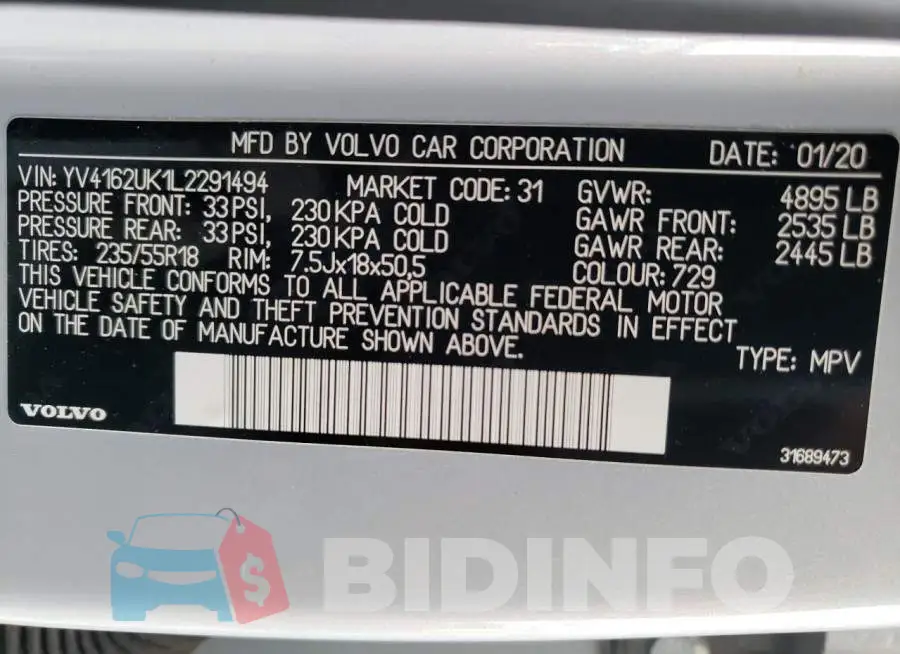 YV4162UK1L2291494 Photo# 12