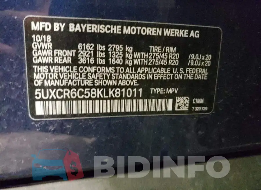 5UXCR6C58KLK81011 Photo# 12