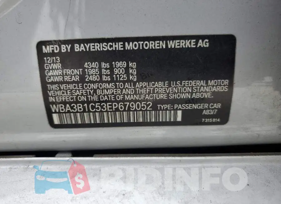WBA3B1C53EP679052 Photo# 12
