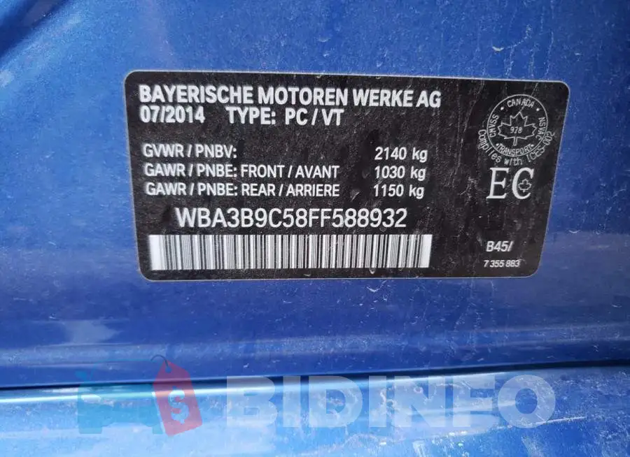 WBA3B9C58FF588932 Photo# 12
